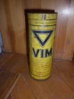 régi retro VIM tisztítószer doboz fémdoboz