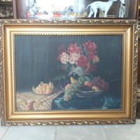 Csermely john oil canvas still life painting..Marked.