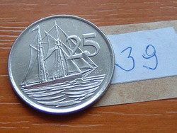 KAJMÁN CAYMAN SZIGETEK 25 CENT 1999 SZKÚNER VITORLÁS 39.