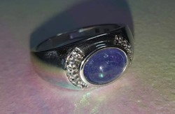 Tanzanite gemstone sterling silver ring 925/ - new size 57