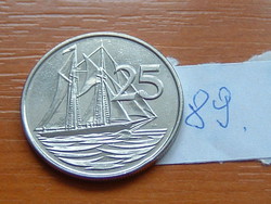 KAJMÁN CAYMAN SZIGETEK 25 CENT 2005 SZKÚNER VITORLÁS 89.