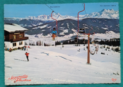 Ausztria,Flachau,osztrák sítelep,postatiszta képeslap