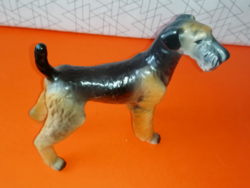 Hollóházi nagy méretű porcelán foxterrier kutya