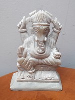 Ganésa indiai elefánt isten az akadályok elhárítója márvány szuvenir szobrocska
