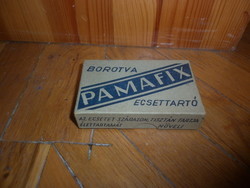 régi pamafix borotva ecsettartó doboz papírdoboz
