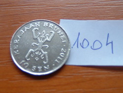 BRUNEI 10 SEN 2011 Sultan Haji Hassanal Bolkiah #1004