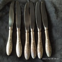 Ezüstözött nyelű antik kések