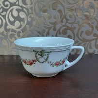 4332 - Antik vastagfalu bécsi rózsagirlandos teáscsésze