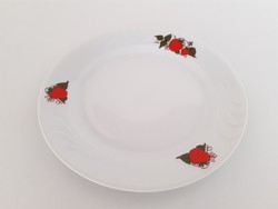 Retro szamócás tányér epres lengyel porcelán 1 db