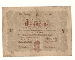 1848 as 5 forint Kossuth bankó papírpénz bankjegy 48 49 es szabadságharc pénze sor  v ü v