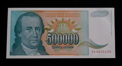 Jugoszlávia 500000 Dinár 1993 ZA sorozat, Unc.