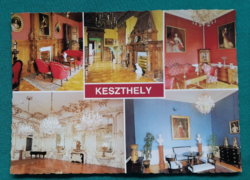 Magyarország,Keszthely,Festetics-kastély,postatiszta képeslap,1987