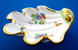 Herendi Shell-Shaped, Viktória Pattern Decorative Plate