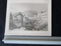 BUDAPEST BUDA JELZETT METSZET KÉP CSÁSZÁR MALOM ÉS FÜRDŐ CCA. 1850