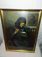 1, -Ft palicz józsef picture gallery dining room old woman, masterful