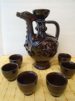 Bod Éva keramikus különleges igényes készlet  tökéletes állapotban állapotban kancsó cca 1 literes