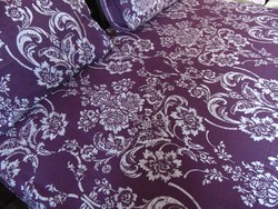 Szépséges lila 100 % pamut ágynemű garnitúra