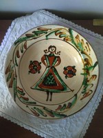 Kerámia tányér, falitányér  - Avasvámfalu