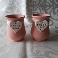 "Sweet home" kerámia mini vázák, tárolók