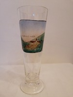 Lillafüredi emlék antik üveg kúra pohár
