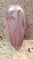 "Tavaszi ár-eső 50%" Rózsaszín fátyolüveg váza