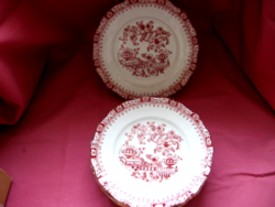 China rot Theresia 6 süteményes tányér Seltmann Weiden
