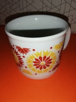 Retro zsolnay cup with mug with orange pattern 7.