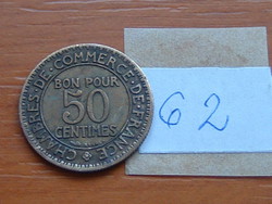 FRANCIA 50 CENTIMES 1922 Bőségszaru 62.
