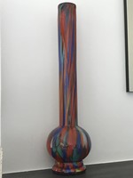 Sokszínű “spatter glass” üvegváza, 45 cm magas!