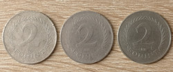 2 Forint 1957,1960,1965 BP.