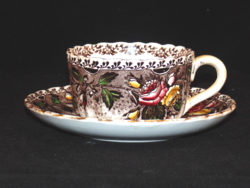 Antik Francia Opaque Utzschneider & Co, Sarreguemines fajansz teás csésze szett