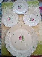 Hibátlan Herendi tertia porcelán készlet, hatalmas tál (33cm) és 3 desszertes tányér