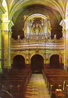 Ba-070 color panorama of the Balaton region in the middle of the 20th century. Tihany, the organ of the abbey church