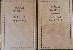 MÁRAI SÁNDOR  NAPLÓ  1943 - 1944  ÉS 1945 - 1957   2 DB