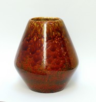 Rare granite vase with interesting glaze