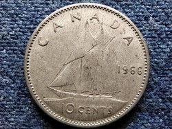 Kanada II. Erzsébet .800 ezüst 10 Cent 1966 (id50864)