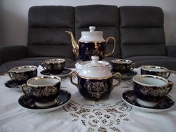 Dovbysh orosz kobalt kék teás vagy hosszú kávés készlet