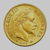 Napóleon arany 10 Frank 1864 A 900/1000 arany érme Au 3,22g aUNC+