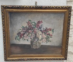 Table Still Life Painting with Flowers, Oil Painting, Orchid Still Life