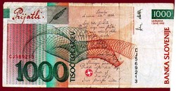 0016 --- Külföldi pénzek:  1993 Szlovénia 1000 tolar