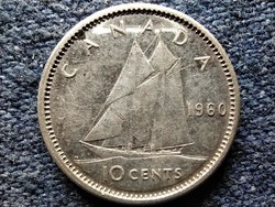 Kanada II. Erzsébet .800 ezüst 10 Cent 1960 (id50874)