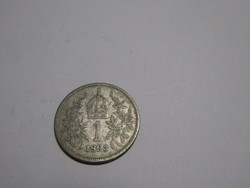 Ferenc József ezüst 1 koronás érme, 835-ös finomság