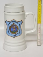 Kőbánya porcelain beer mug with the coat of arms of 