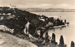 Ba - 140 panoramas of the Balaton region in the middle of the 20th century. Tihany from a bird's eye view