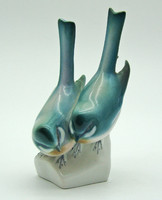 B715 Zsolnay porcelán madárpár - szép, gyűjtői darab