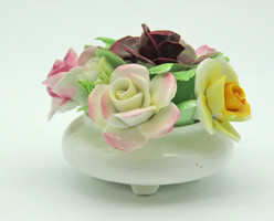 B711 Royal Doulton angol porcelán rózsás virágtartó