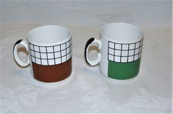 Retro kávés csészék - Kőbányai Gránit - porcelán