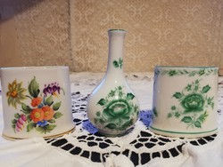 Eladó régi Herendi porcelán virágos disztargyak! 