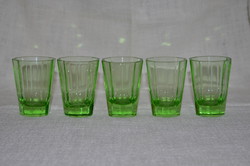 Csoda szép régi uránzöld poharak  ( DBZ 0065 )