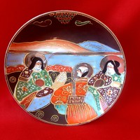 Japán, kínai Satsuma porcelán tányér